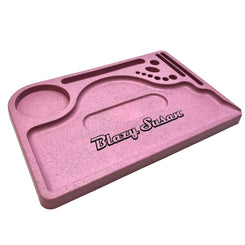 BLAZY SUSAN HEMP ROLLING TRAYS - PINK