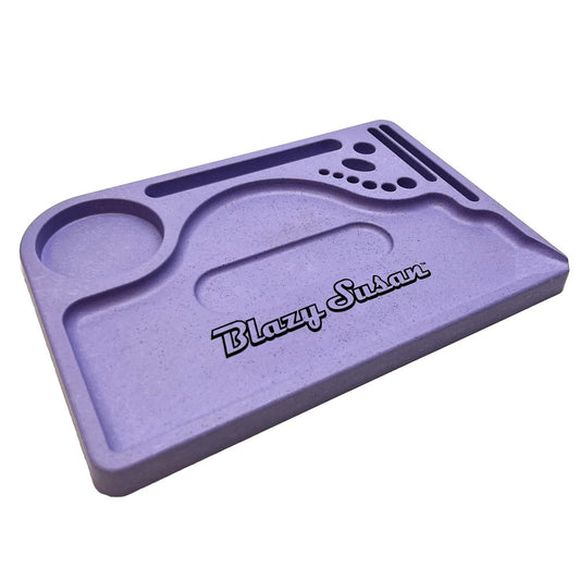 BLAZY SUSAN HEMP ROLLING TRAYS - PURPLE