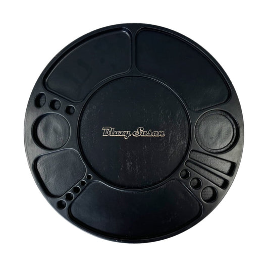 BLAZY SUSAN SPINNING ROLLING TRAY - BLACK