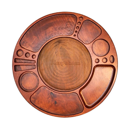 BLAZY SUSAN SPINNING ROLLING TRAY - CHERRY