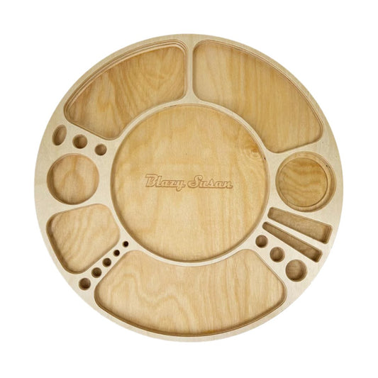 BLAZY SUSAN SPINNING ROLLING TRAY - CLEAR