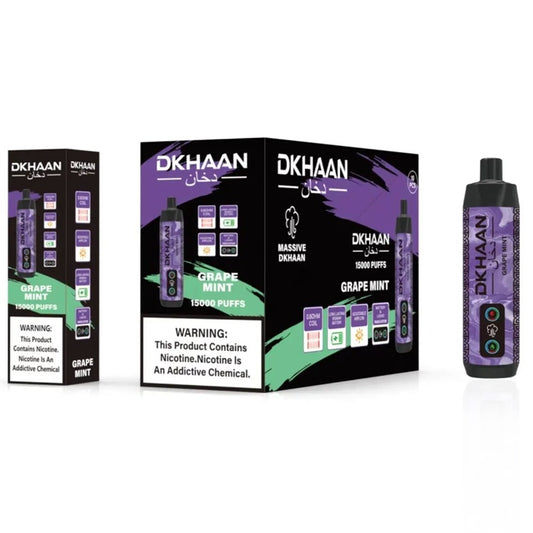 DKHAAN 5% NIC 15000PUFFS DISPOSABLE - GRAPE MINT