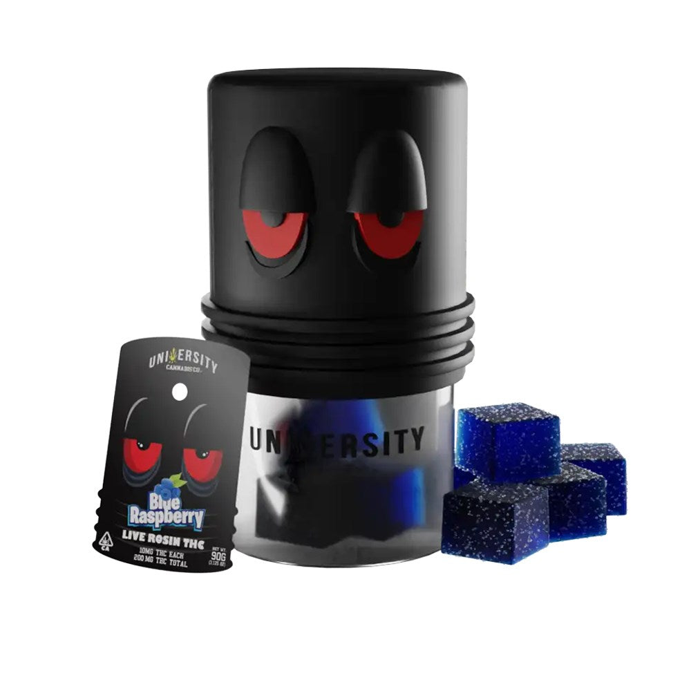 UNIVERSITY LIVE ROSIN THC 1000MG GUMMIES - BLUE RASPBERRY