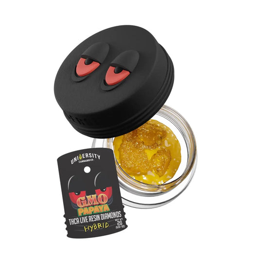 UNIVERSITY LIVE RESIN THCA 2G DIAMONDS HYBRID - GMO PAPAYA