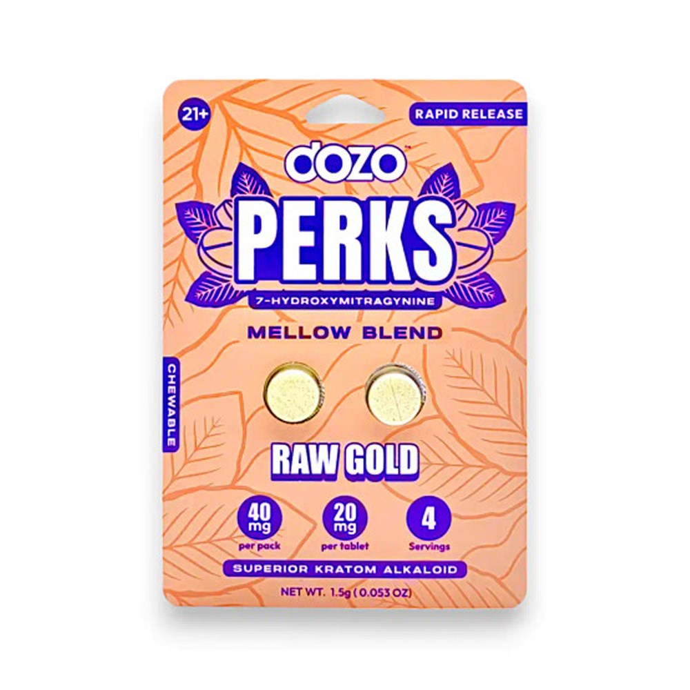 DOZO PERKS 7OHM PARTY BLEND 2CT PILLS - RAW GOLD