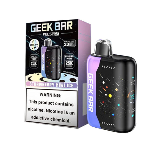 GEEK BAR PULSE X 5% NIC 25000 PUFFS DISPOSABLE - STRAW KIWI ICE