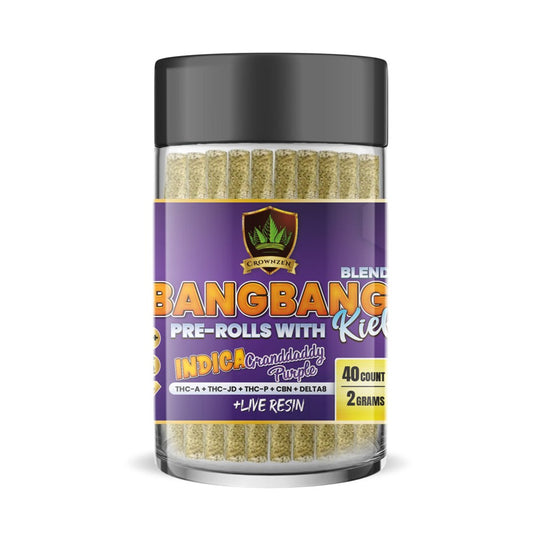CROWNZEN THCA/THCP/CBN/D8 W/ KIEF 2G PREROLLS INDICA - GRANDADDY