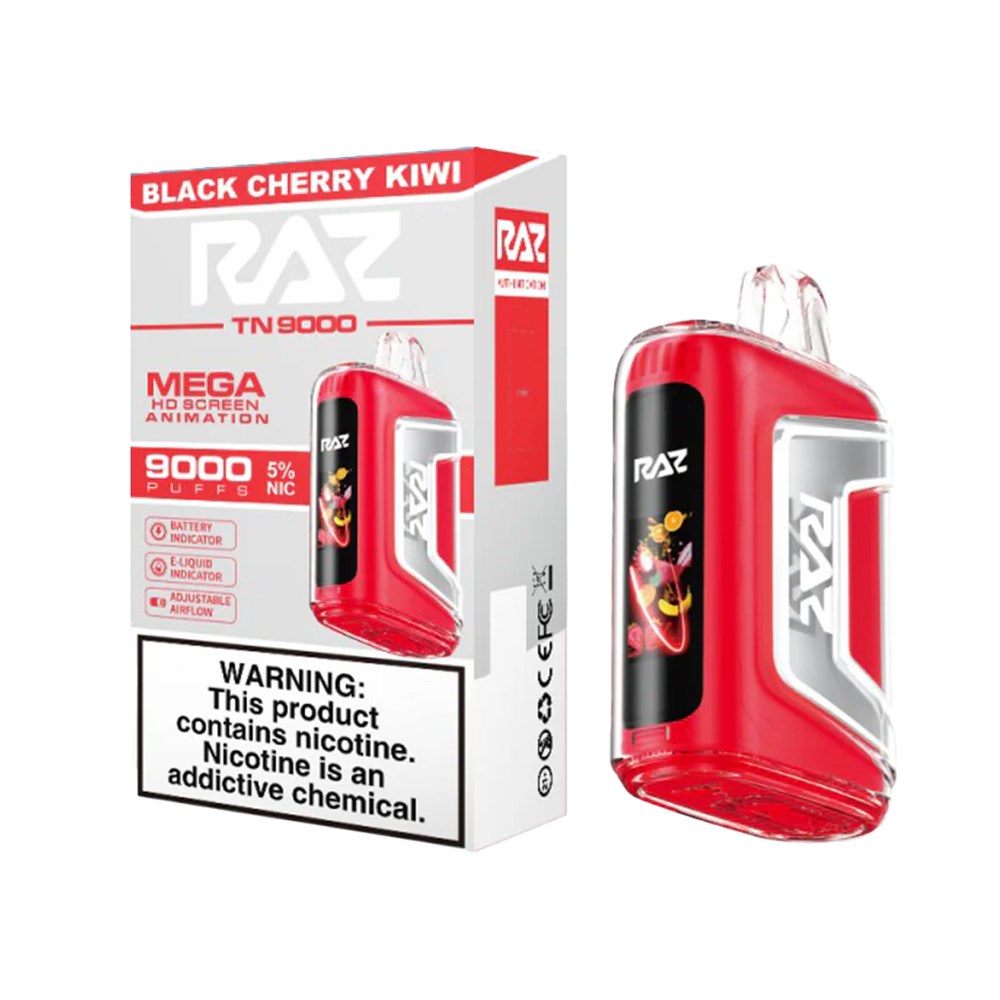 RAZ 5% NIC 9000PUFFS DISPOSABLE - BLACK CHERRY KIWI