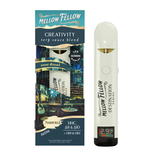 MELLOW FELLOW 2ML CREATIVITY BLEND DISPOSABLE NASHVILLE - SOUR DIESEL POP
