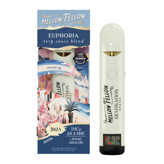MELLOW FELLOW 2ML EUPHORIA BLEND DISPOSABLE IBIZA - CRYSTAL OG