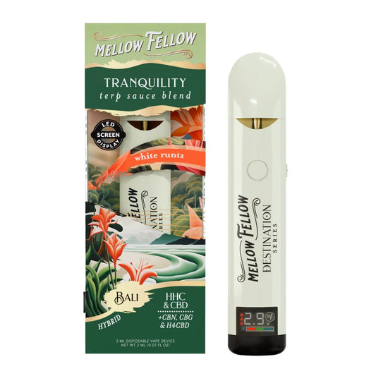 MELLOW FELLOW 2ML TRANQUILITY BLEND DISPOSABLE BALI - WHITE RUNTZ POP