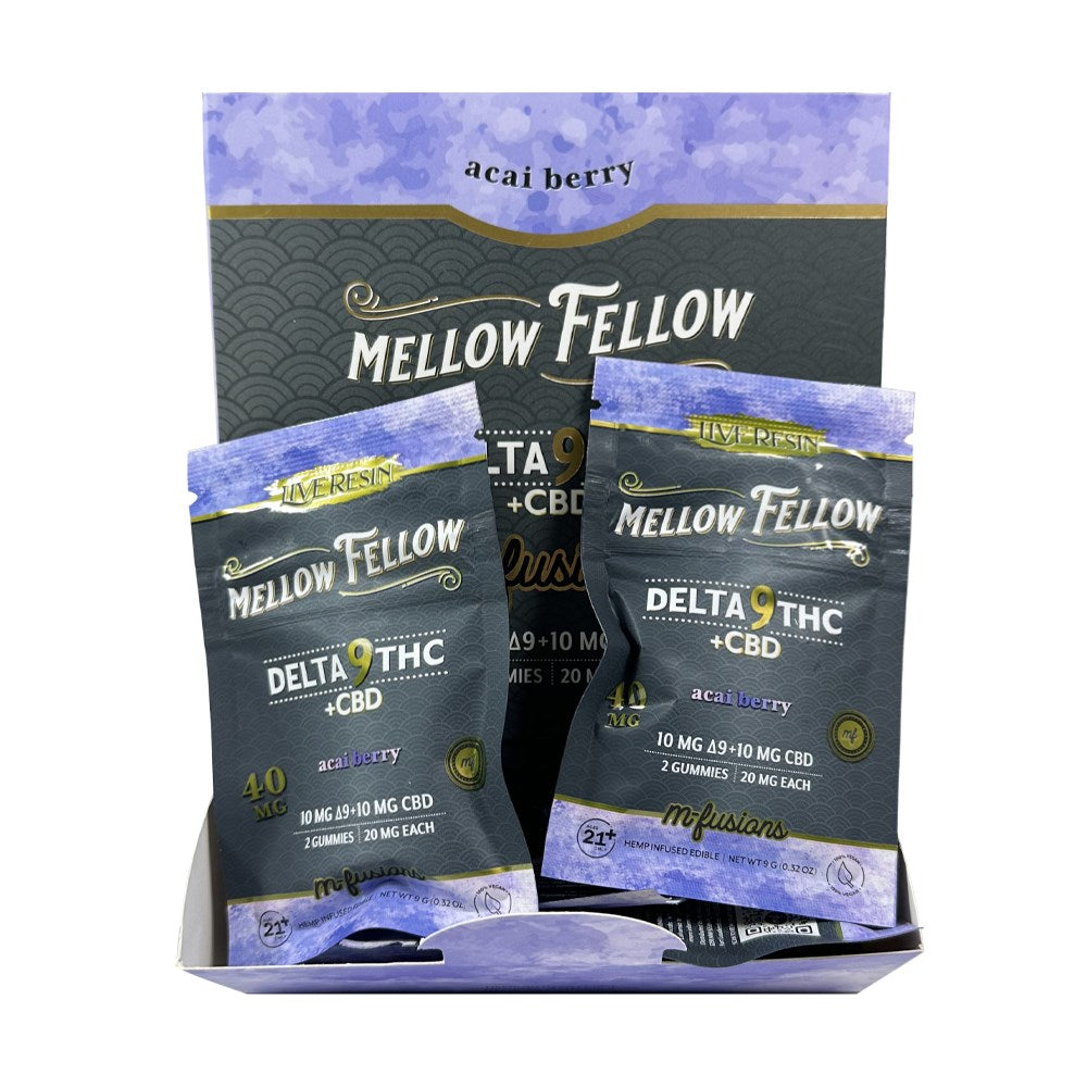 MELLOW FELLOW M FUSION D9/CBD 40MG 2CT GUMMIES - ACAI BERRY