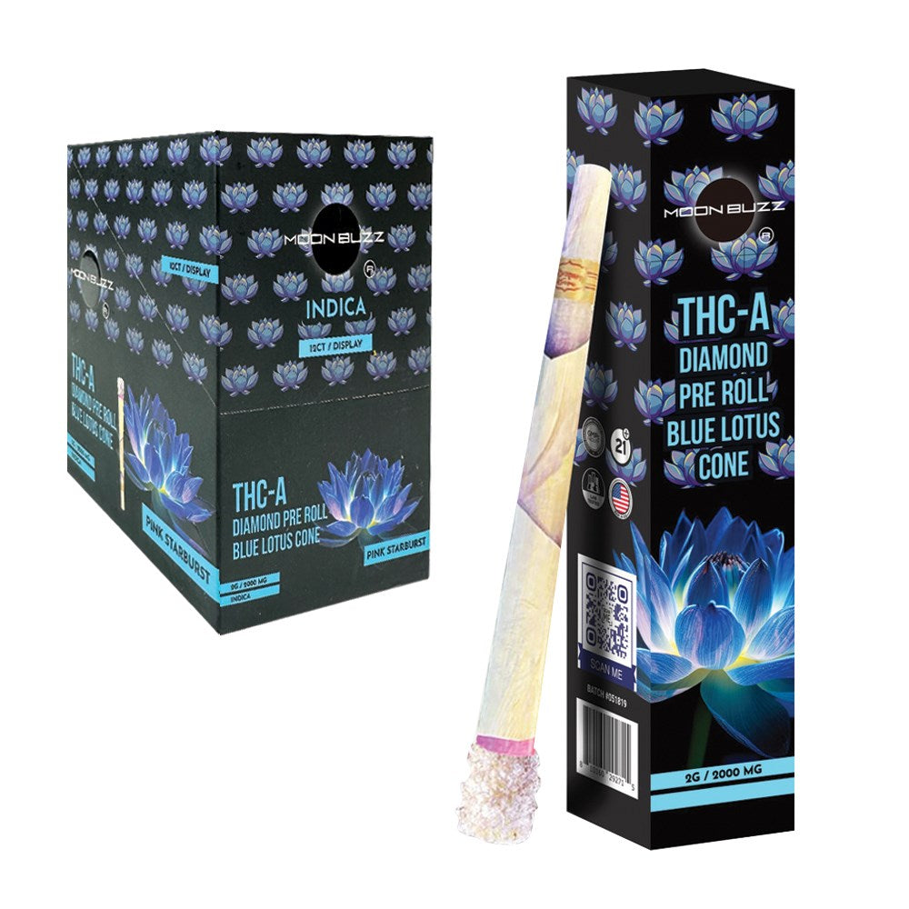 MOON BUZZ THCA BLUE LOTUS PREROLLS INDICA - PINK STARBUST