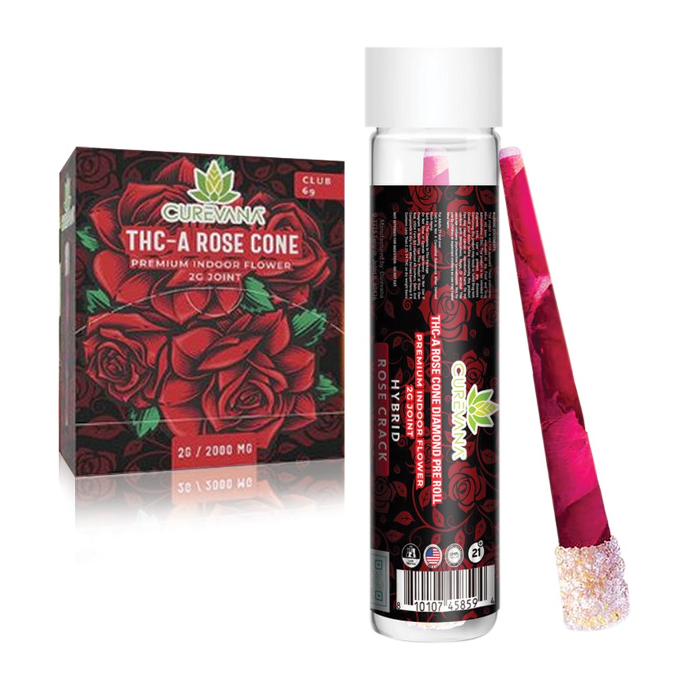 CUREVANA THCA 2G ROSE CONE PREROLLS HYBRID - ROSE CRACK