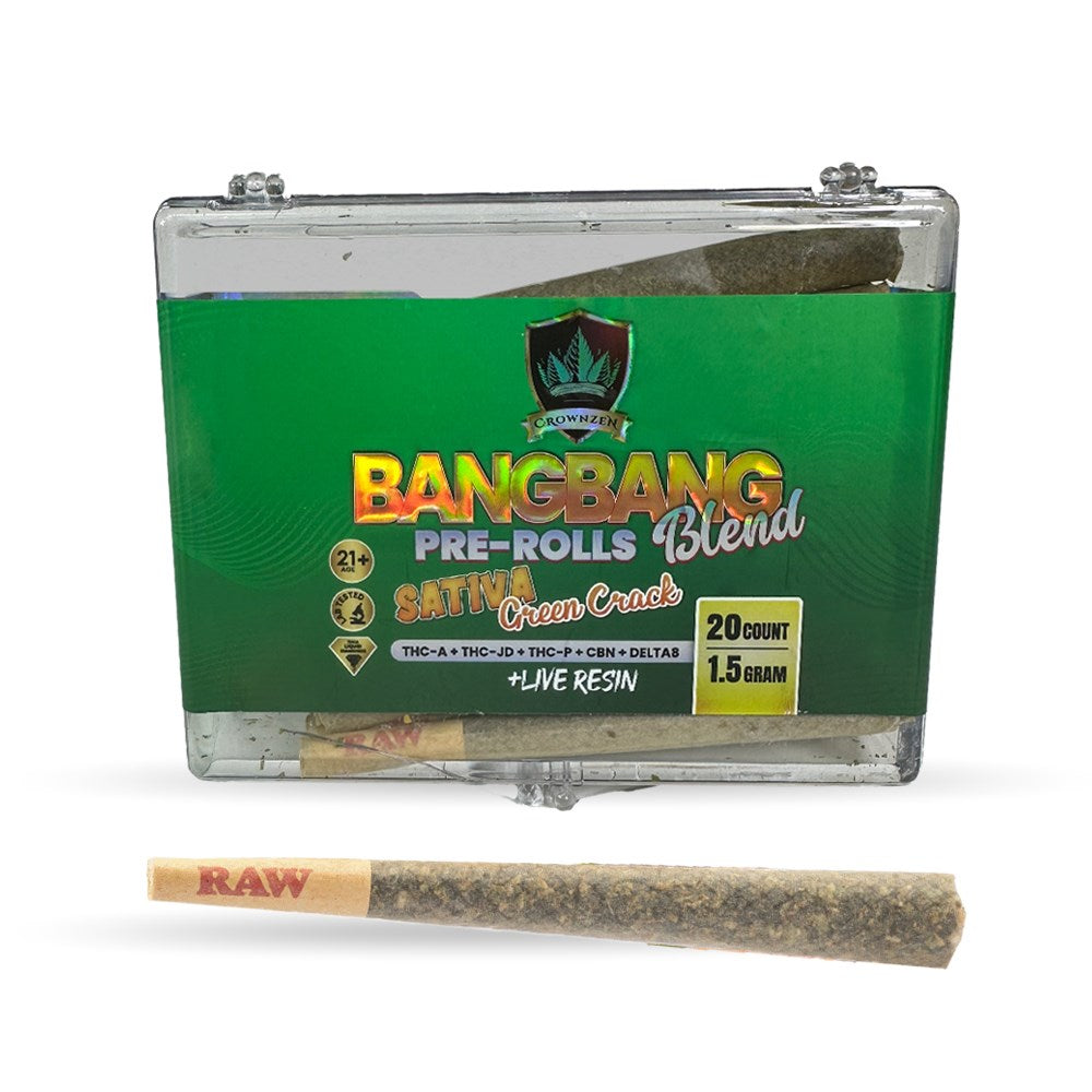 CROWNZEN BANGBANG BLEND 1.5G PREROLLS SATIVA - GREEN CRACK