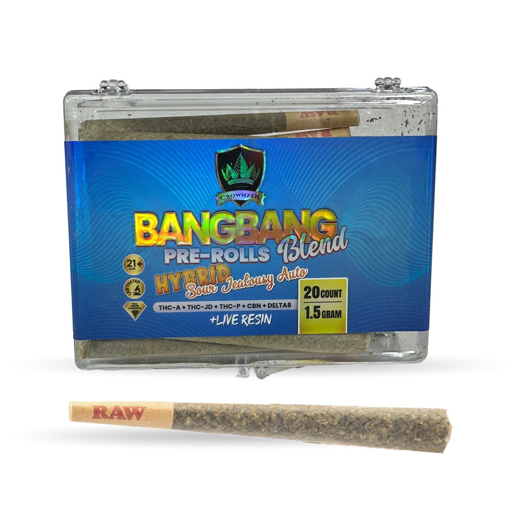 CROWNZEN BANGBANG BLEND 1.5G PREROLLS HYBRID - SOUR JEALOUSY AUTO