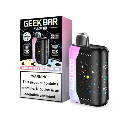 GEEK BAR PULSE X 5% NIC 25000 PUFFS DISPOSABLE - STRAW WATERMELON