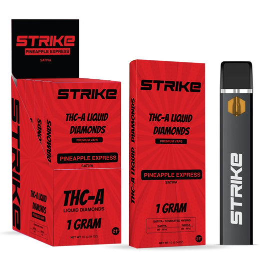 STRIKE THCA LIQUID DIAMOND 1G DISPOSABLE SATIVA - PINEAPPLE EXPRESS