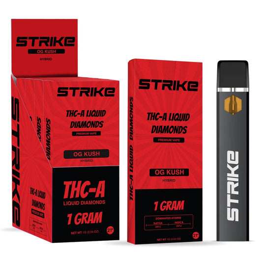 STRIKE THCA LIQUID DIAMOND 1G DISPOSABLE HYBRID - OG KUSH