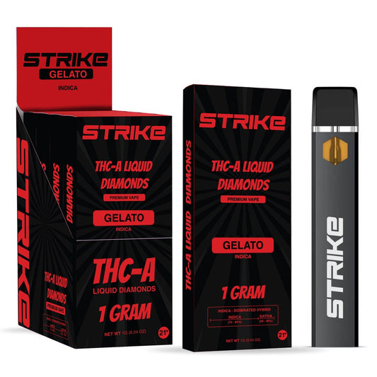 STRIKE THCA LIQUID DIAMOND 1G DISPOSABLE INDICA - GELATO