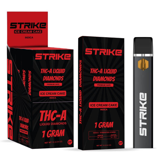 STRIKE THCA LIQUID DIAMOND 1G DISPOSABLE INDICA - ICE CREAM CAKE