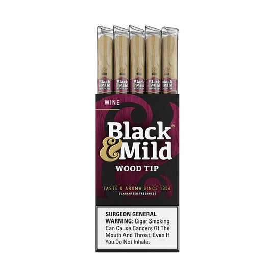 BLACK & MILD WINE 25CT WOOD TIP
