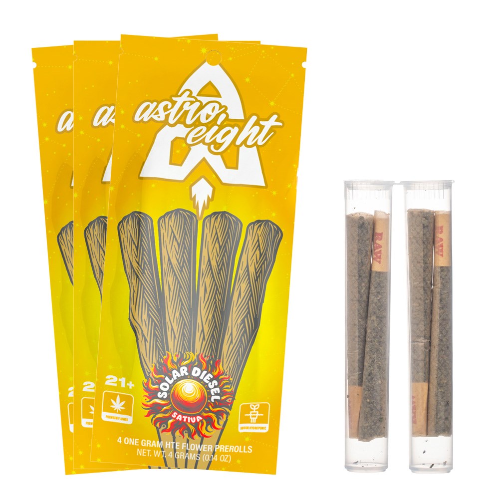 ASTRO EIGHT HTE PRE ROLLS SATIVA - SOLAR DIESEL