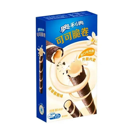 OREO 50G COCOA CRISP ROLLS - VANILLA MOUSSE
