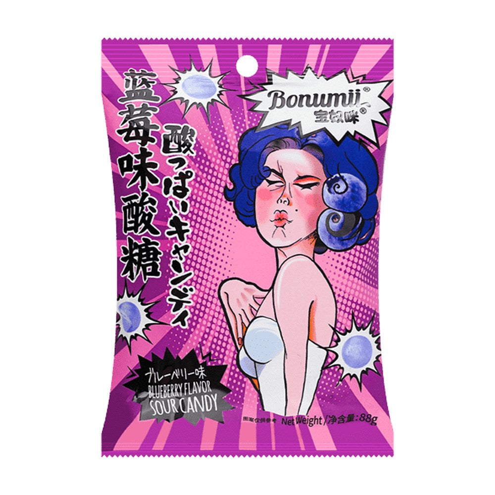 BONUMI SUPER SOUR CANDY - BLUEBERRY