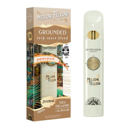 MF SPINNERS 1ML GROUNDED BLEND DISPOSABLE INDICA - ZANZIBAR/PAPAYA PEACH