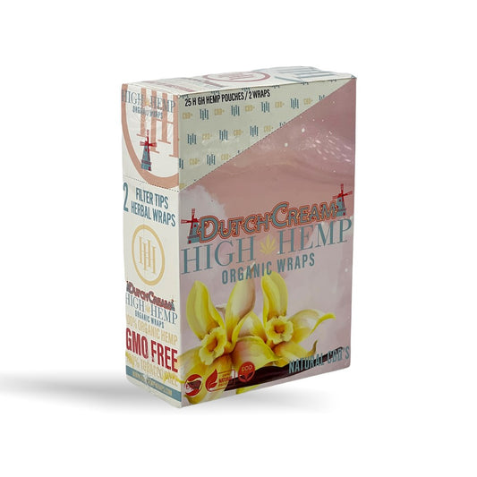 HIGH HEMP ORGANIC 2PK FILTER TIP WRAP - DUTCH CREAM