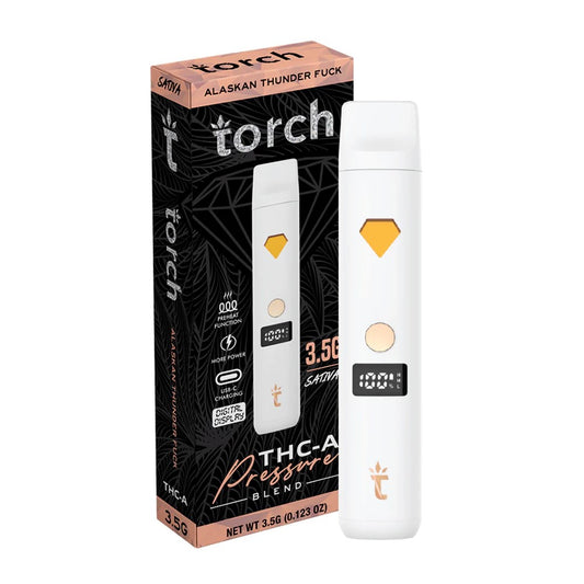 TORCH PRESSURE BLEND 3.5G THCA DISPOSABLE SATIVA - ALASKAN THUNDER FUCK