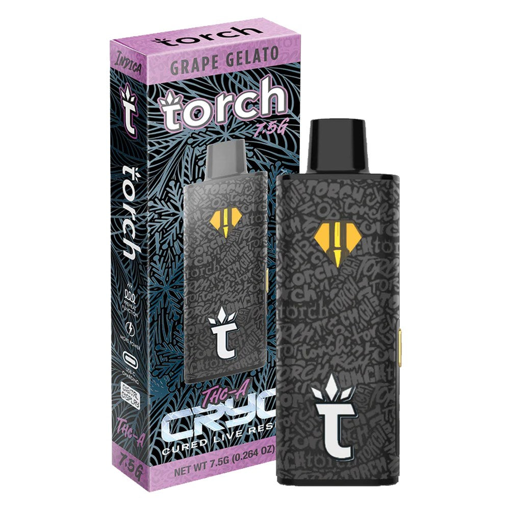 TORCH CRYO THCA 7.5G DISPOSABLE INDICA - GRAPE GELATO