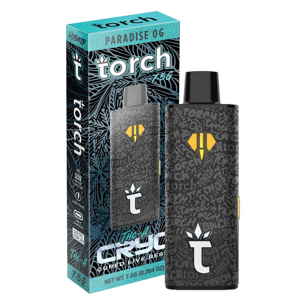 TORCH CRYO THCA 7.5G DISPOSABLE HYBRID - PARADISE OG