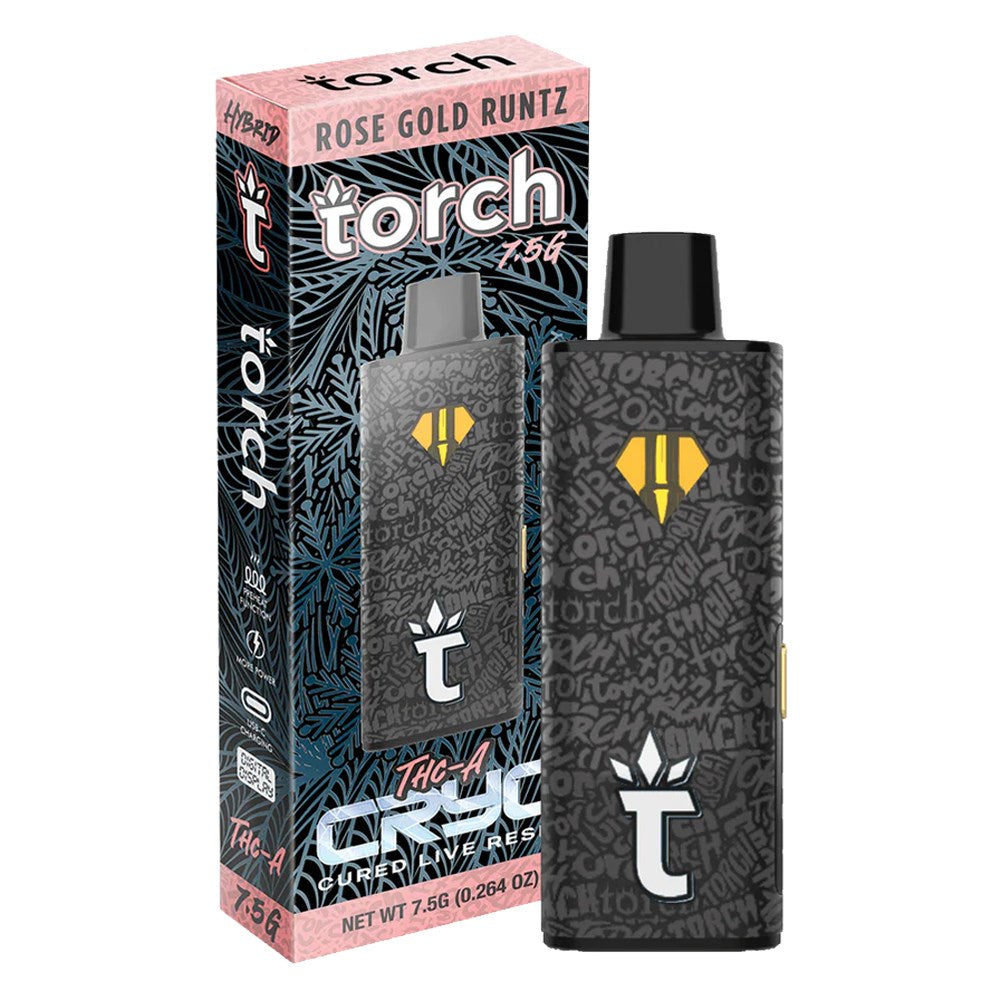TORCH CRYO THCA 7.5G DISPOSABLE HYBRID - ROSE GOLD RUNTZ