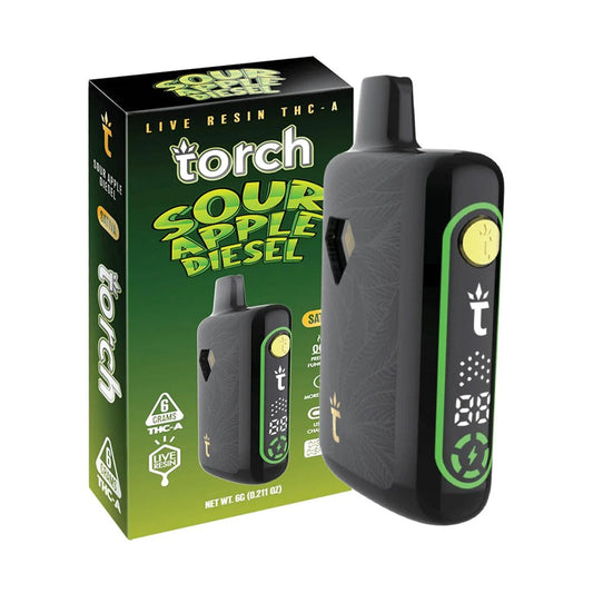 TORCH PULSE THCA 6G DISPOSABLE SATIVA - SOUR APPLE DIESEL
