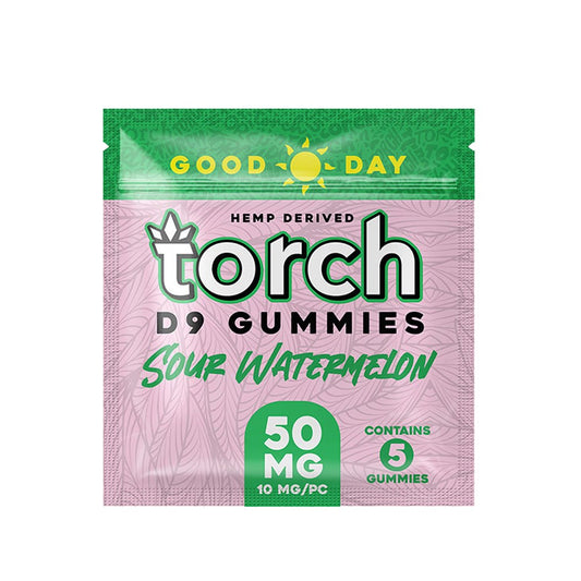 TORCH D9 GOOD DAY 50MG GUMMIES - SOUR WATERMELON