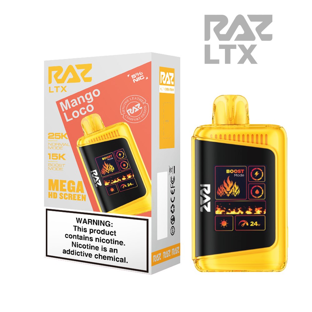 RAZ LTX 5% 25KPUFF DISPOSABLE- MANGO LOCO – Ben Exotics