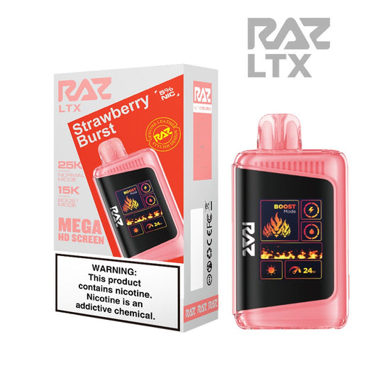 RAZ LTX 5% 25KPUFF DISPOSABLE- STRAWBERRY BURST
