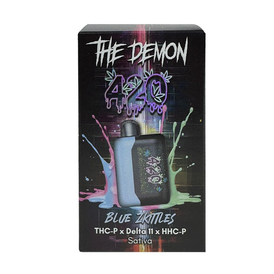THE DEMON 420 DISPOSABLE SATIVA - BLUE ZKITTLES