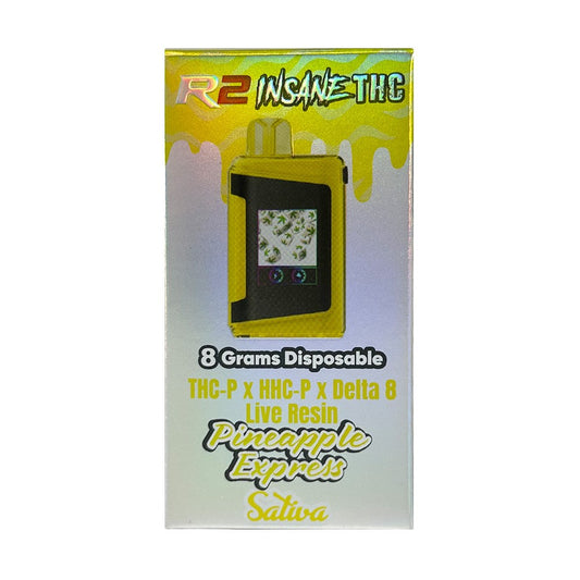 R2 INSANE THC 8G DISPOSABLE SATIVA - PINEAPPLE EXPRESS