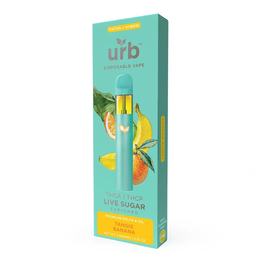 URB THCA LIVE SUGAR 3ML DISPOSABLE SATIVA/ HYBRID - TANGIE BANANA