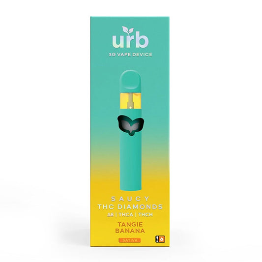 URB SAUCY THC DIAMONDS 3ML DISPOSABLE SATIVA - TANGIE BANANA
