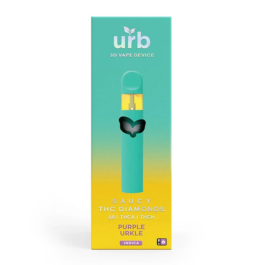 URB SAUCY THC DIAMONDS 3ML DISPOSABLE INDICA - PURPLE URKLE