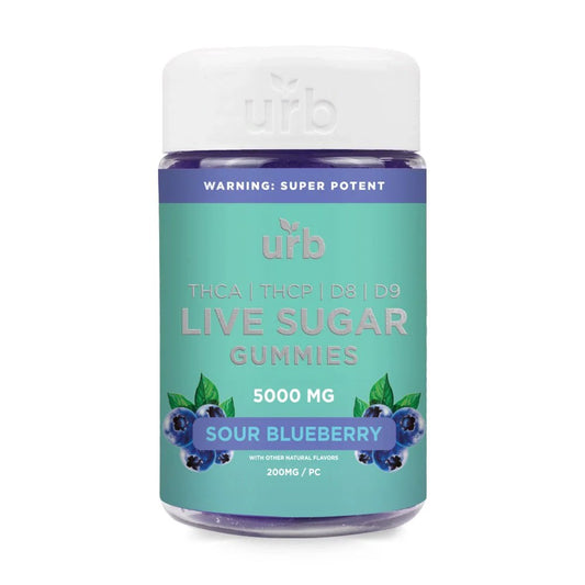 URB THCA LIVE SUGAR 5000MG GUMMIES - SOUR BLUEBERRY
