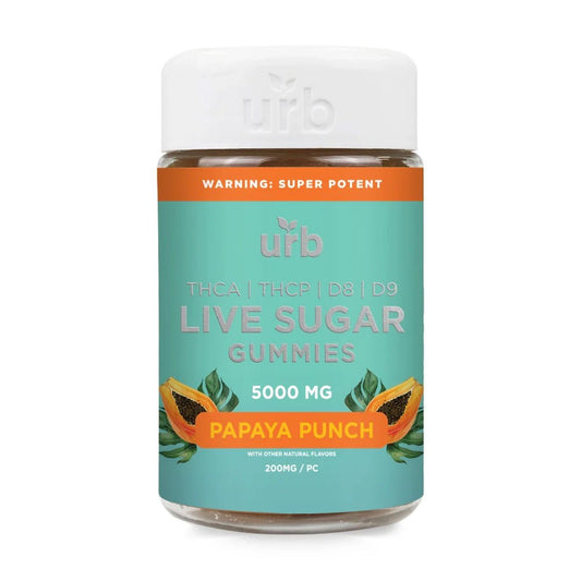 URB THCA LIVE SUGAR 5000MG GUMMIES - PAPAYA PUNCH
