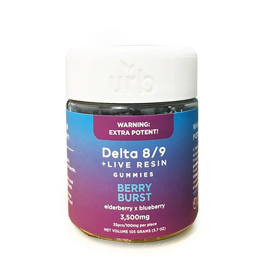 URB D8/D9 THC 3500MG GUMMIES - BERRY BURST