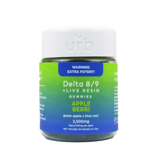 URB D8/D9 THC 3500MG GUMMIES - APPLE BERRI