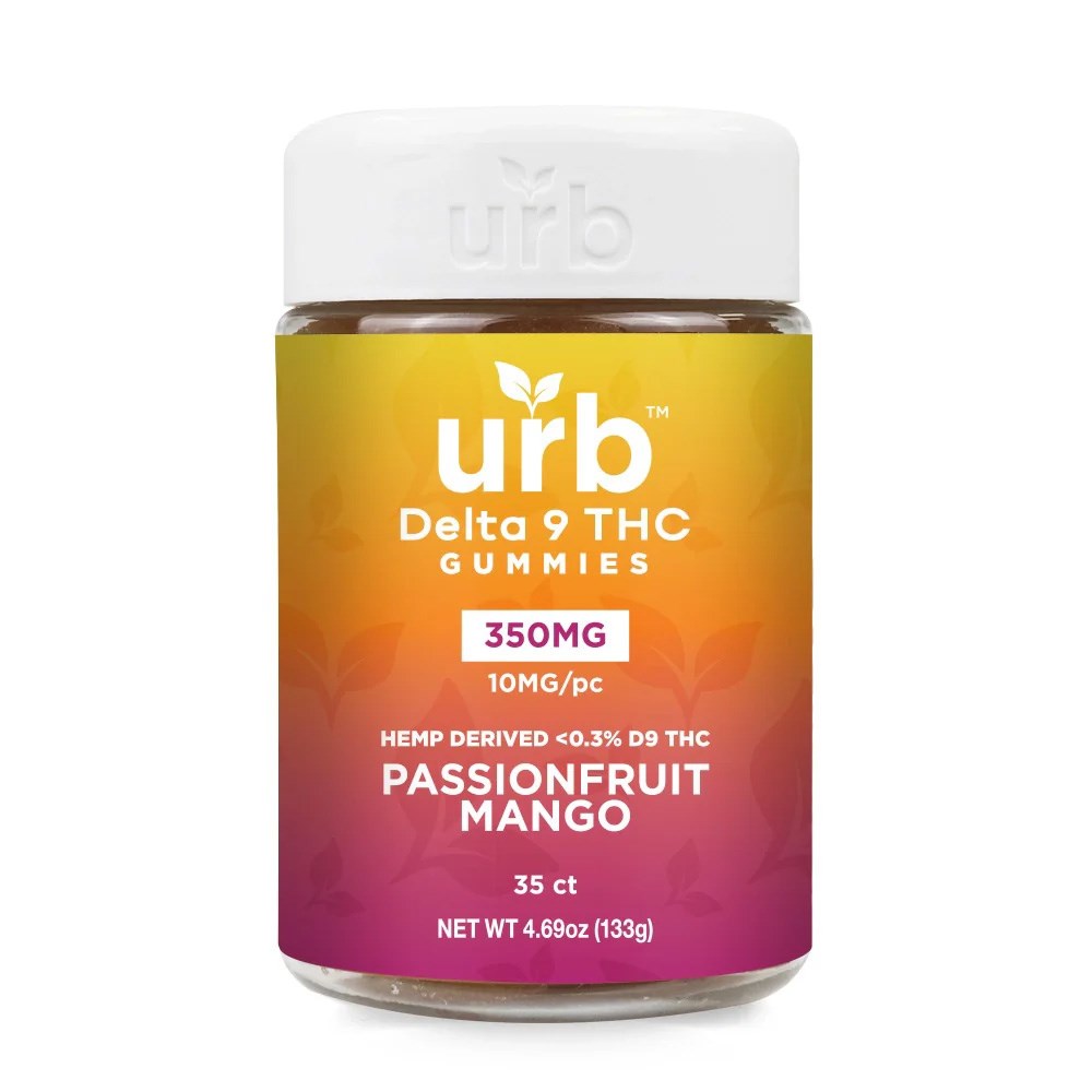 URB D9 THC 350MG GUMMIES - PASSIONFRUIT MANGO