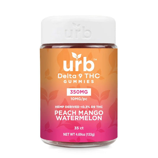 URB D9 THC 350MG GUMMIES - PEACH MANGO WATERMELON